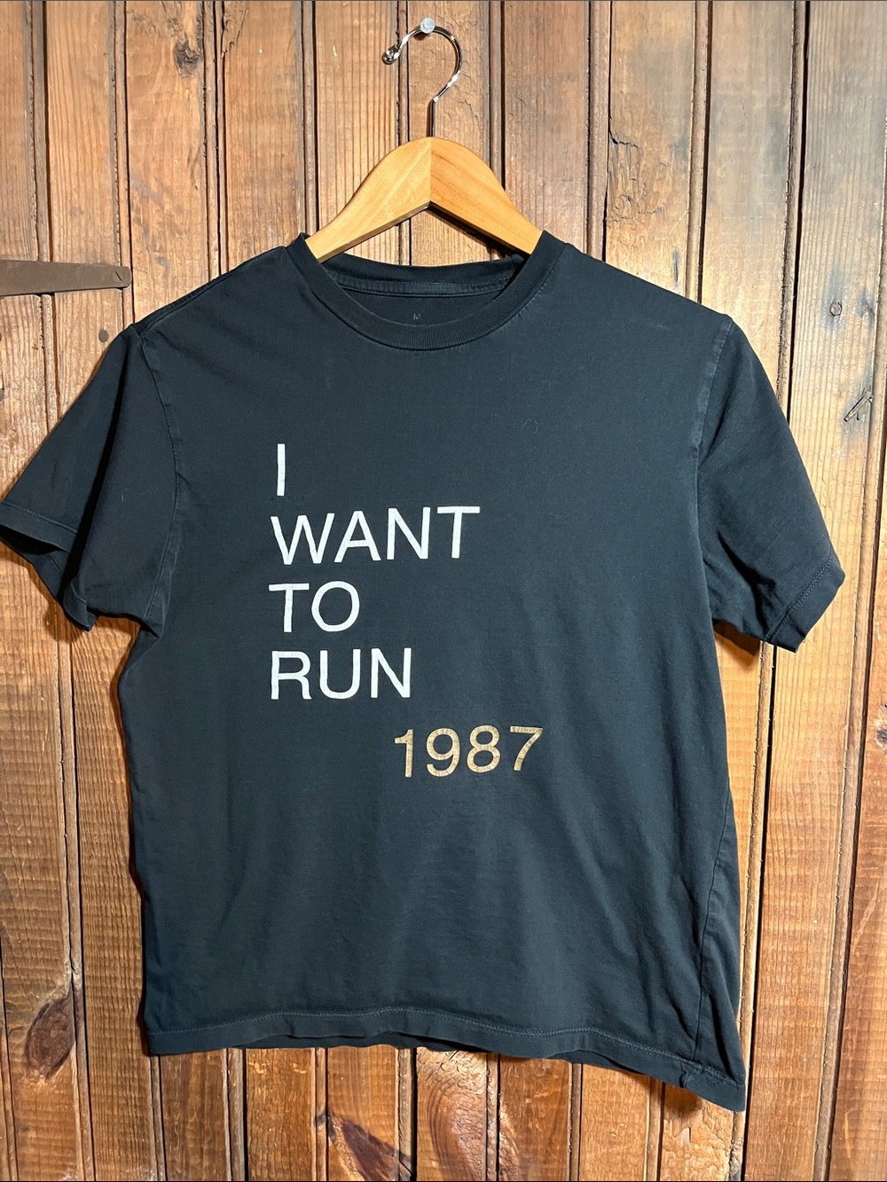 U2 I Want To Run 1987 Graphic Tee - Black
